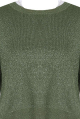 Back Slit Lined Peplum Hem Jumper 