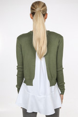 Back Slit Lined Peplum Hem Jumper 