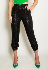 Elasticated Waist Sequin Trouser