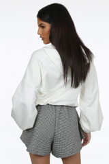 Ruched Sleeve Hooded Sweatshirt - 7 Colours