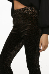 Foil Animal Print Flared Trouser