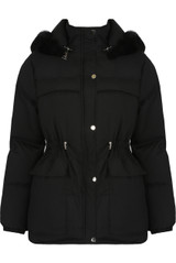 Fitted Hooded Puffer Jacket 