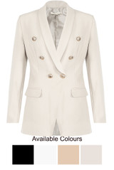 Shawl Lapels Tailored Military Blazer