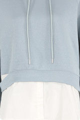 Shirt Hem Side Cut Hoodie