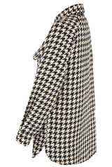 Oversized Dog Tooth Print Shacket