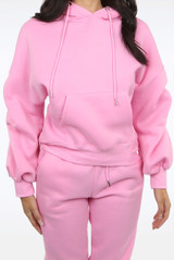 Ruched Sleeve Hoodie & Ruched Joggers Set