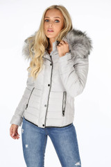 Fur Hood Funnel Neck Jacket - 3 Colours