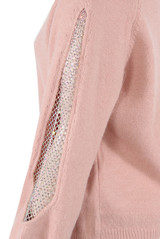 Embellished Fishnet Sleeve Jumper
