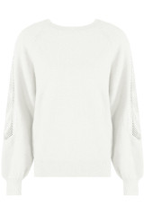 Embellished Fishnet Sleeve Jumper