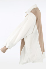 Shirt With V Neck Tabard Knit