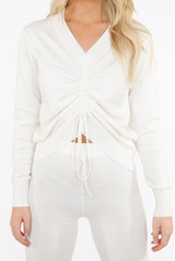 Ruched Front Knitted Loungewear Set