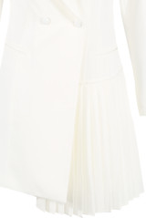 Pleated Hem Tailored Blazer Dress