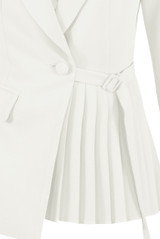 Pleated Hem Tailored Blazer