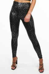 Metallic Reptile Print Leggings - 2  Colours