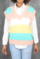 Multicolour Knitted Vest Multicolour Knitted Vest