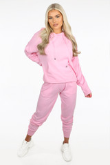 Knitted Ruched Hooded Loungewear Set