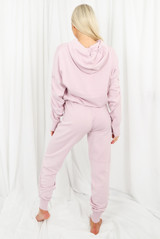 Knitted Ruched Hooded Loungewear Set