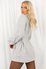 Side Buckle Sweatshirt Dress