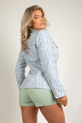 Pastel Tweed Tailored Blazers - 4 Colours