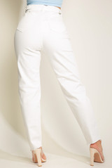 Belted High Waisted Slim Fit Jeans 