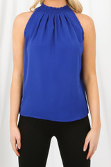 High Neck Sleeveless Blouse