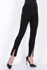 High Waisted Ankle Slit Jeans