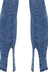 High Waisted Ankle Slit Jeans