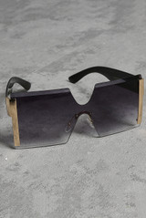 Oversized Square Sunglasses With Smoke Lens