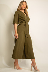 Tie Up Wide Leg Jumpsuit
