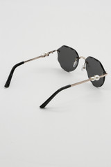 Bevel Edge Rimless Aviator Sunglasses