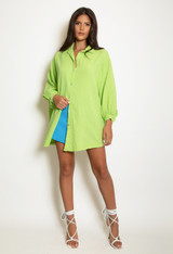 Cheesecloth Shirt Dress 