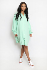 Cheesecloth Shirt Dress 