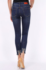 Diamante Bow Ankle Grazer Jeans