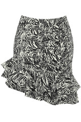 Animal Print Ruched Tier Mini Skirt