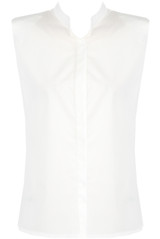 Sleeveless Grandad Collar Shirt