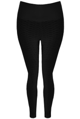 Back Knotted Waffle Sports Leggings