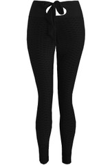 Back Knotted Waffle Sports Leggings