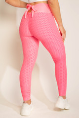 Back Knotted Waffle Sports Leggings