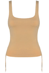 Ruched Side Square Neck Vests