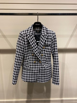 Dogtooth Tweed Tailored Blazer
