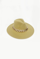  Fedora Hat With Chunky Chain