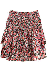 Floral Shirred Gypsy Skirt