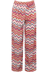 Zig Zag Print Wide Leg Trouser