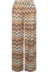 Zig Zag Print Wide Leg Trouser