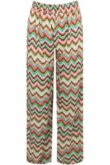 Zig Zag Print Wide Leg Trouser