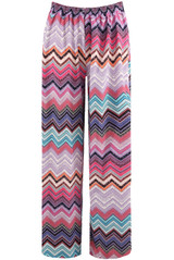 Zig Zag Print Wide Leg Trouser