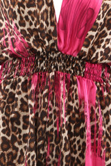 Contrast Animal Print Playsuit