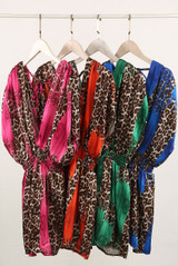 Contrast Animal Print Playsuit
