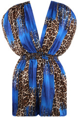 Contrast Animal Print Playsuit