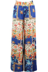 Floral Patchwork Print Palazzo Pants